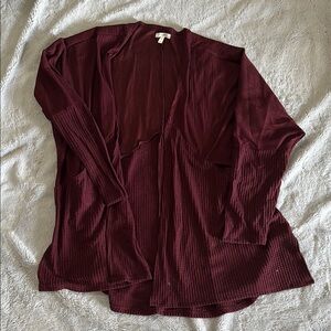 Maurices Red Knit Cardigan Sweater